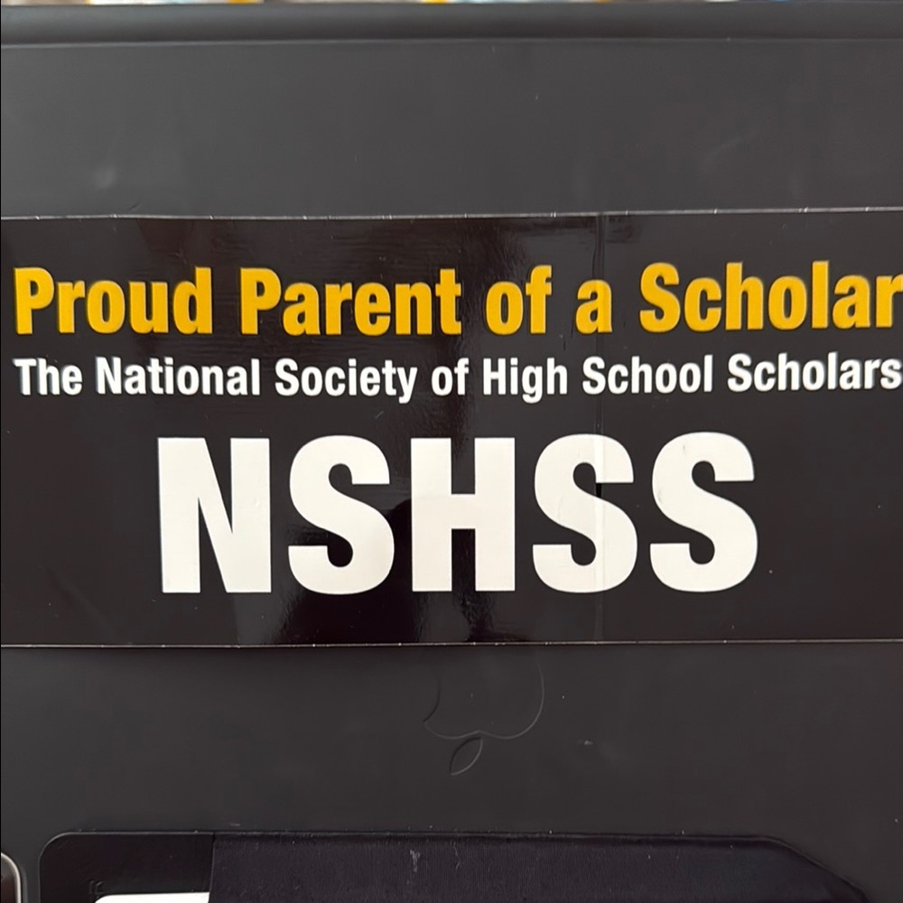 Proud Parent of a Scholar Sticker - Black and White